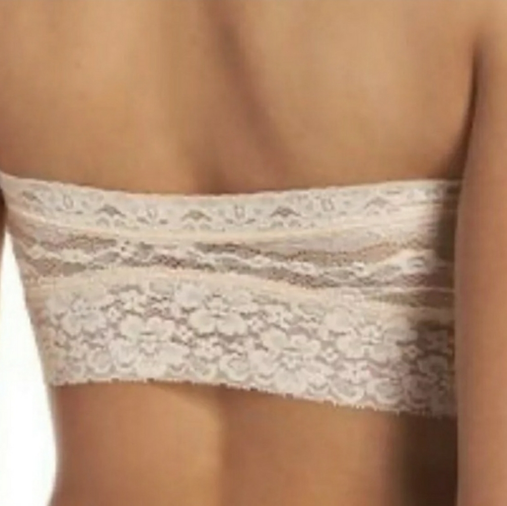 Free People Soft Pink Lace Bandeau Large F7150220A - Picture 2 of 5